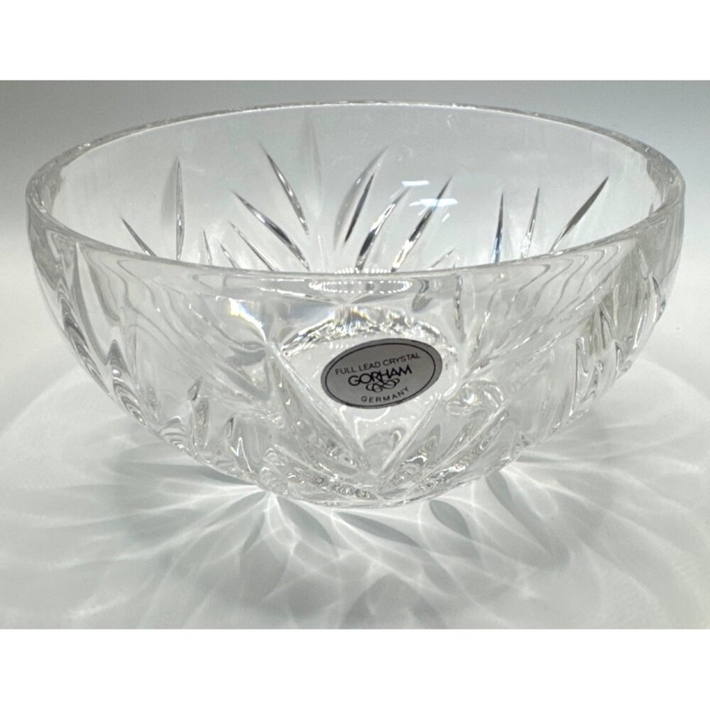 German crystal base or bowl full lead crystal Gorham Germany, with Sticker